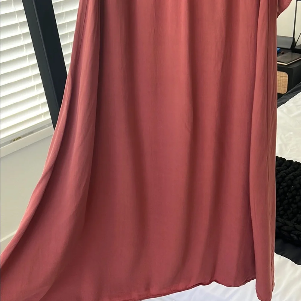 Elegant Dusty Rose Long Sleeve Dress